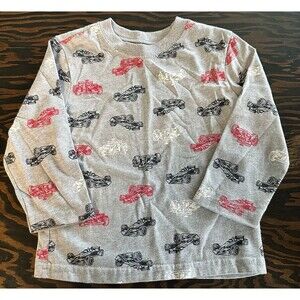 Garanimals Long Sleeve Tee Shirt Racecar Red Gray White Black (853)